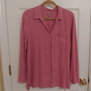 100% Silk large J. Jill Button up